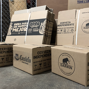 Cajas de carton corrugado para latas y botellas personalizadas