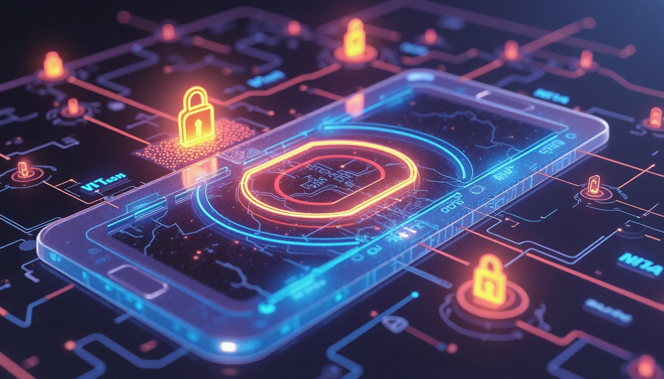 Futuristic neon-glowing visualization of AI-driven claims management, featuring neural networks, shield icons, and fraud detection elements.