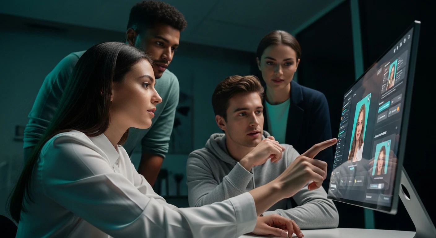 KI Erkennung von Deepfakes auf Dating Apps sichert die Integrität von Dating-Plattformen mit modernen, visuell scharfen Grafiken, die Schutz bieten.