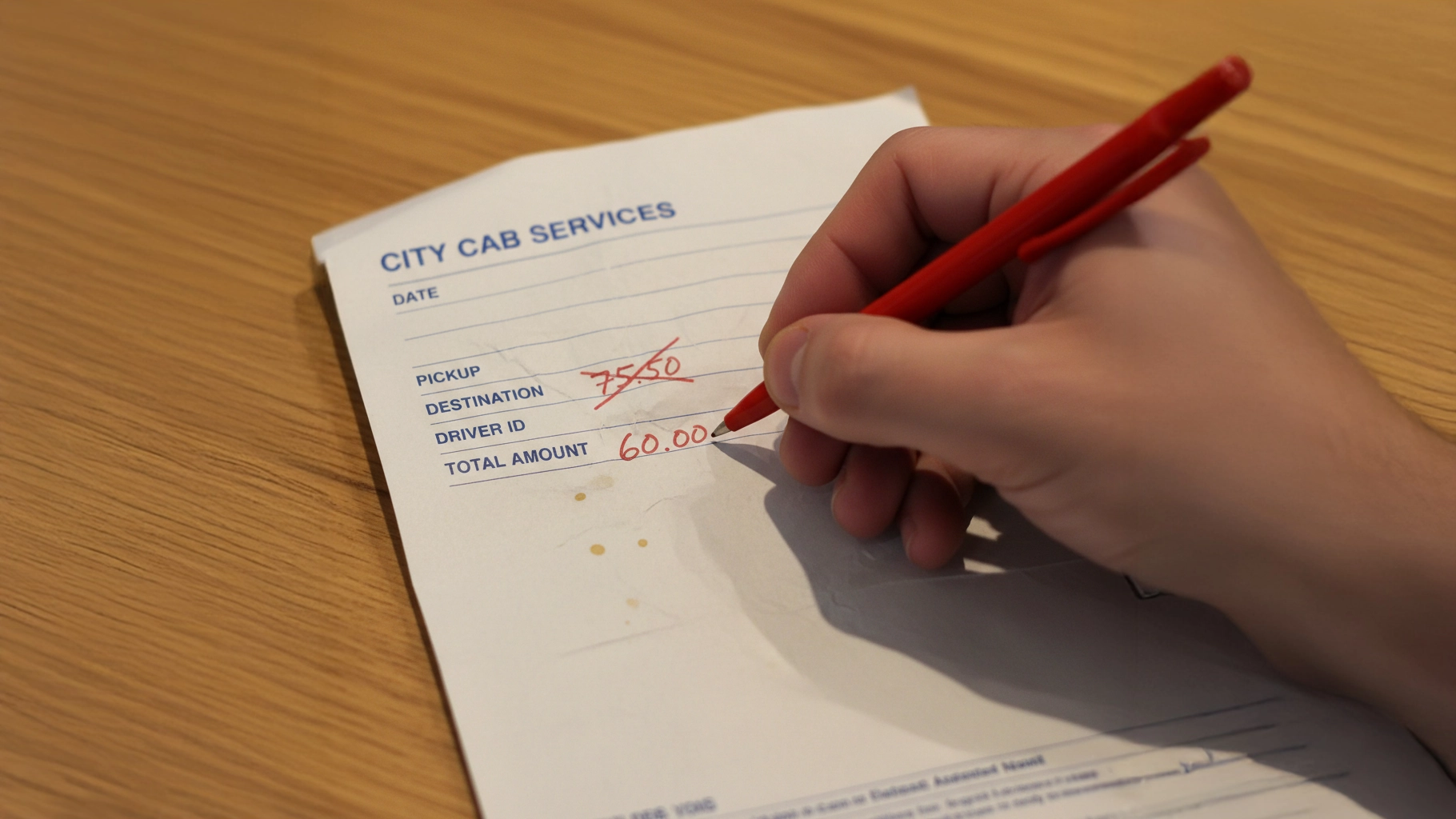 Visual illustration of someone committing invoice fraud