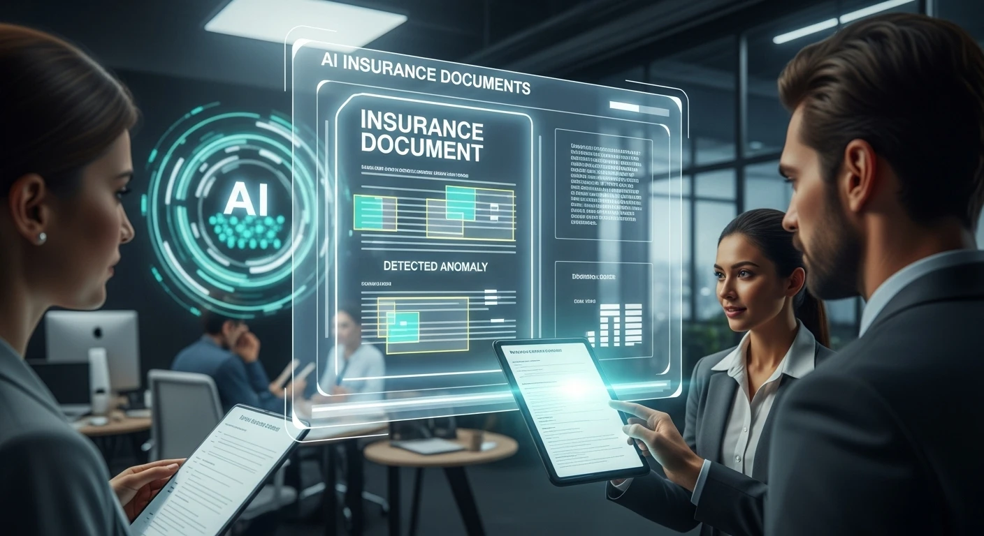 AI-Tools analysieren und manipulierte Versicherungsdokumente erkennen, verdeutlichen fortschrittliche Betrugserkennungstechniken.