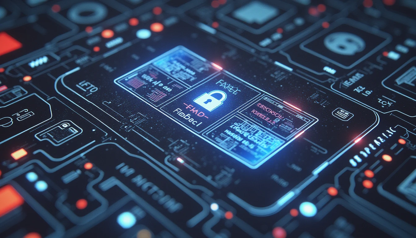 Futuristic AI-powered fraud detection interface scanning insurance documents, highlighting anomalies with glowing overlays and data streams.