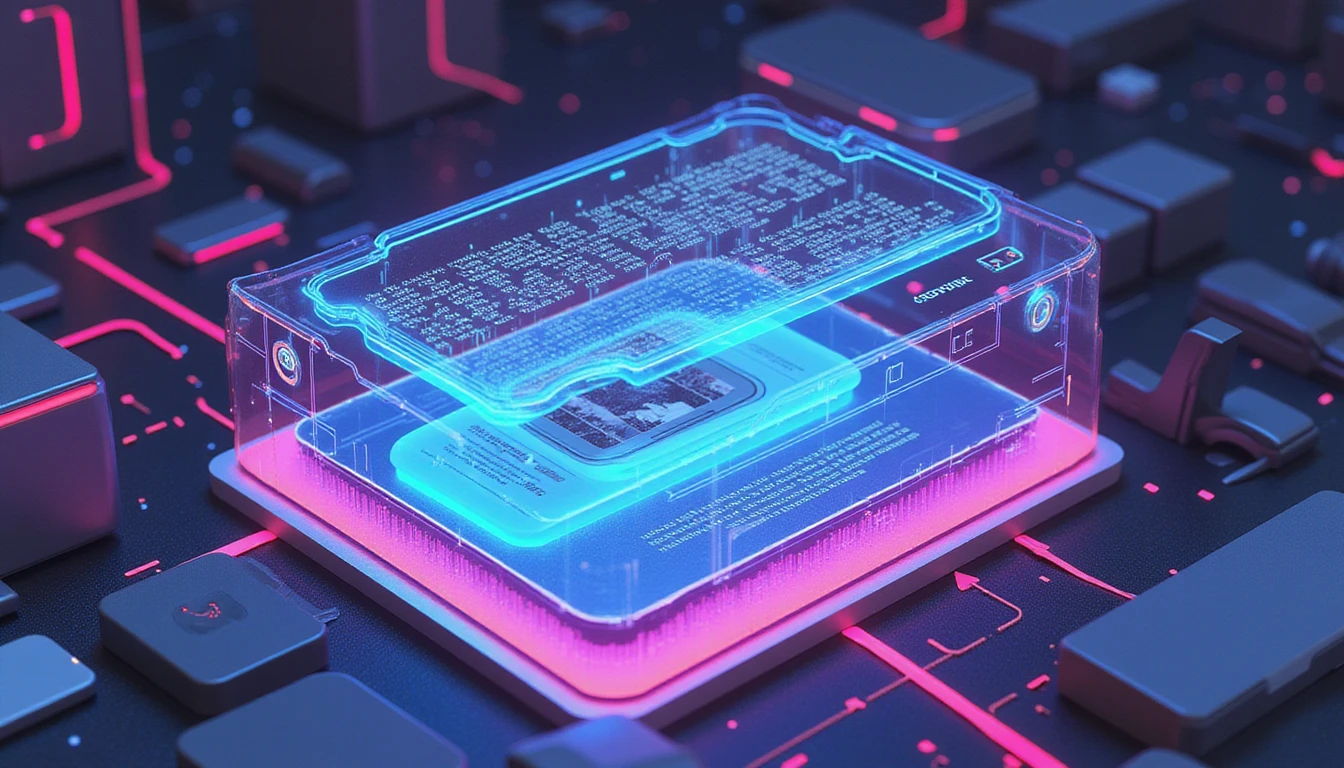 Futuristic AI fraud detection interface with neon-glowing neural networks, layered scans, and real-time security alerts