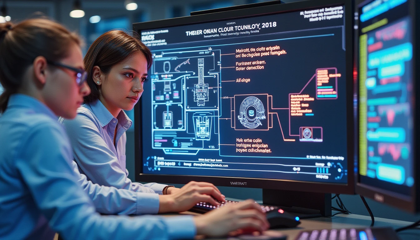 Professionals analyze fraud data on holographic screens in a futuristic, AI-powered insurance control room with neon-lit interfaces.