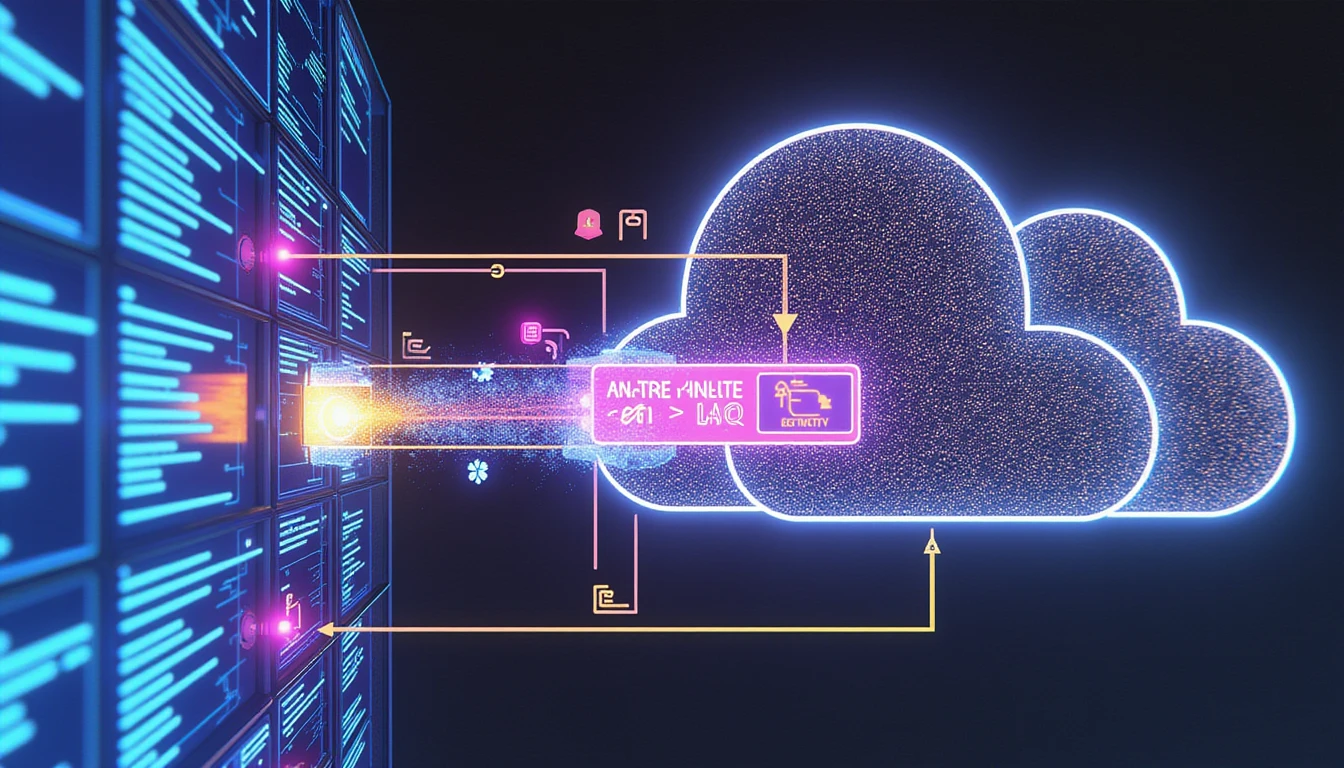 Ultra-realistic diagram of cloud API expense management with AI fraud detection, data streams, and GDPR-compliant security layers