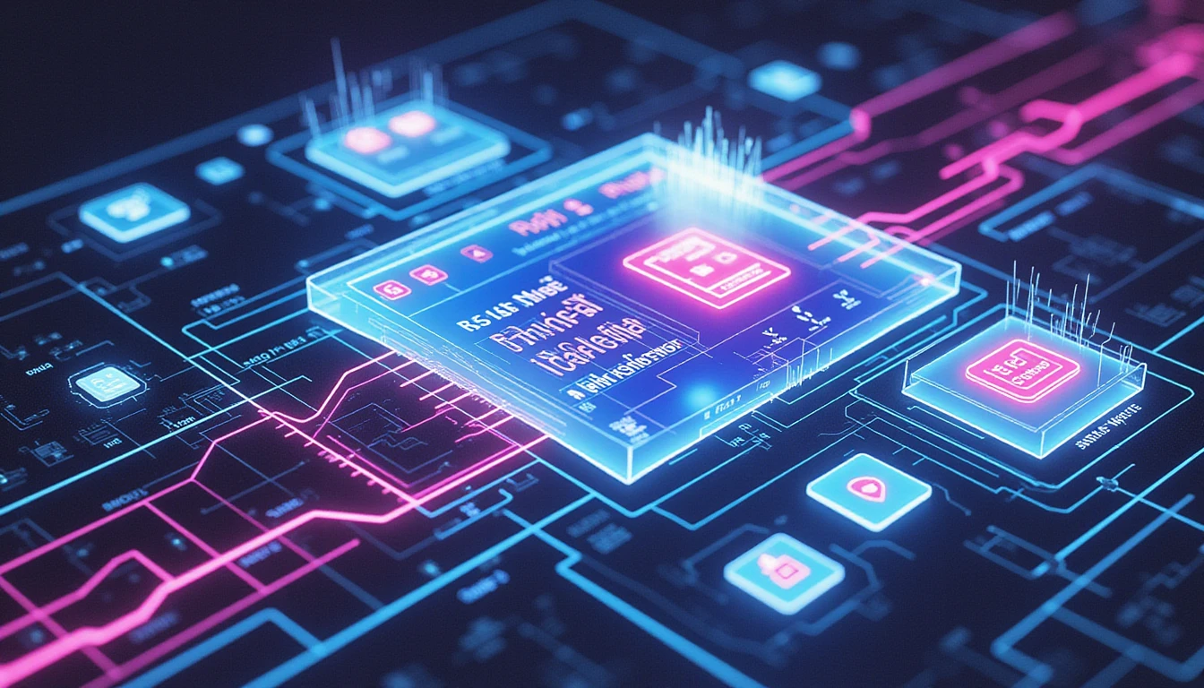 Futuristic UI scanning digital invoices with neon AI circuits, encrypted data, cybersecurity icons, and fraud detection overlays