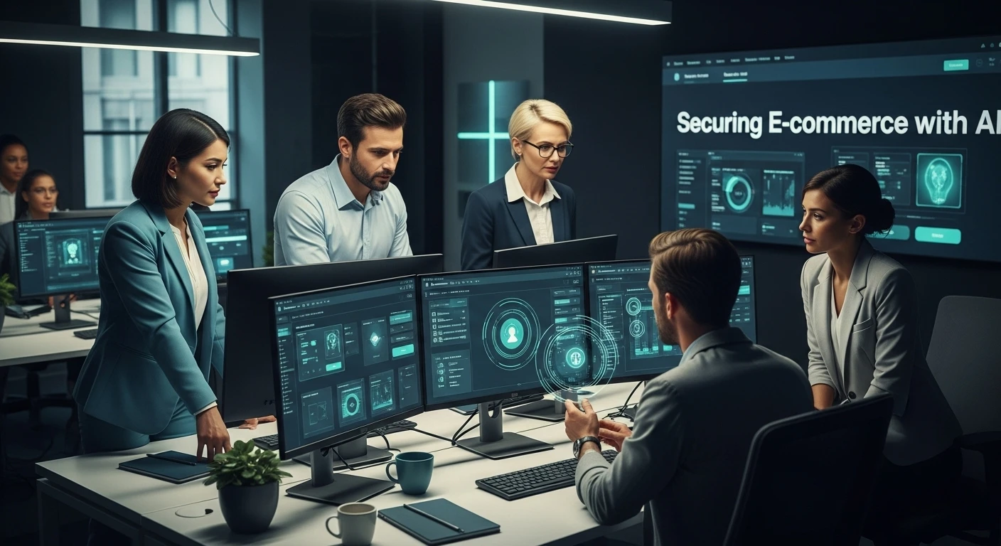 Person, die KI Nutzerverifizierung auf einer E-Commerce-Plattform einrichtet, um mit fortschrittlicher Technologie die Sicherheit zu erhöhen.