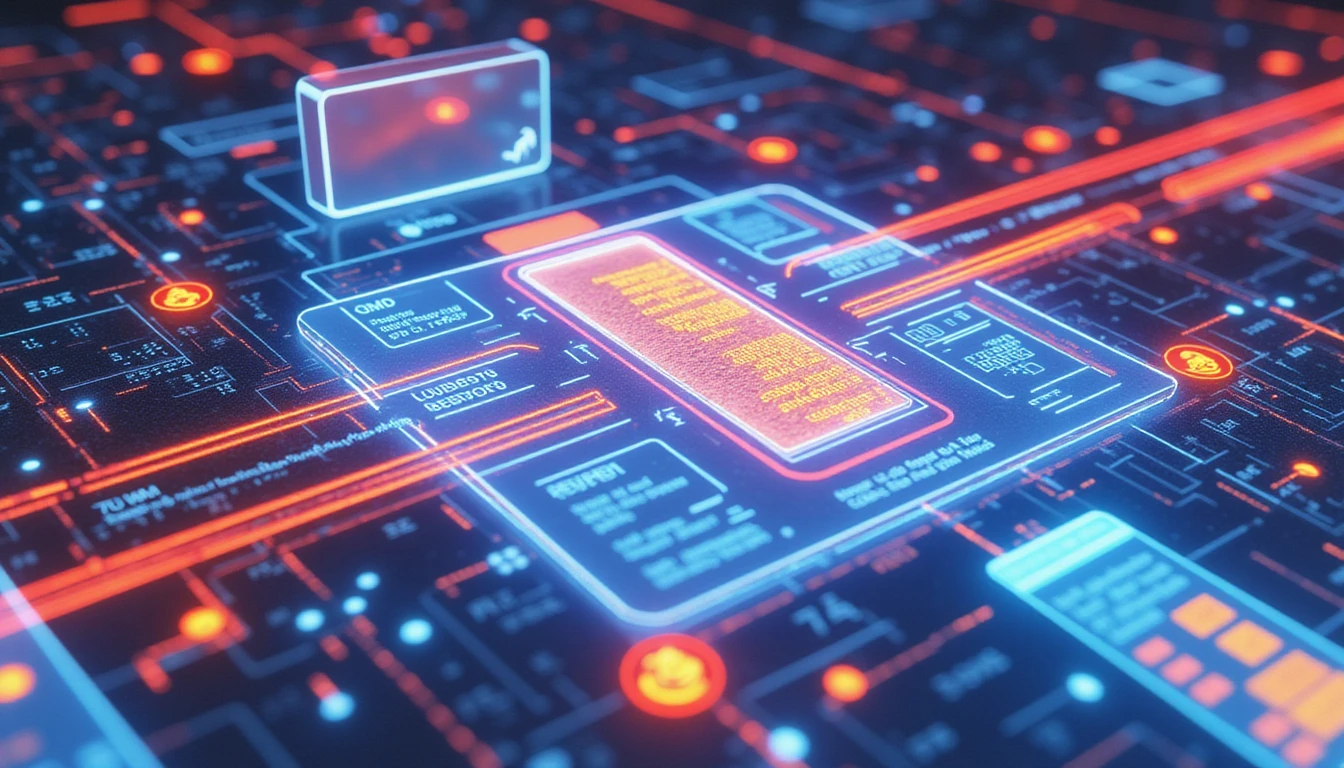Futuristic AI system detecting forged digital receipts with neon data streams, holographic analytics, and glowing security shields