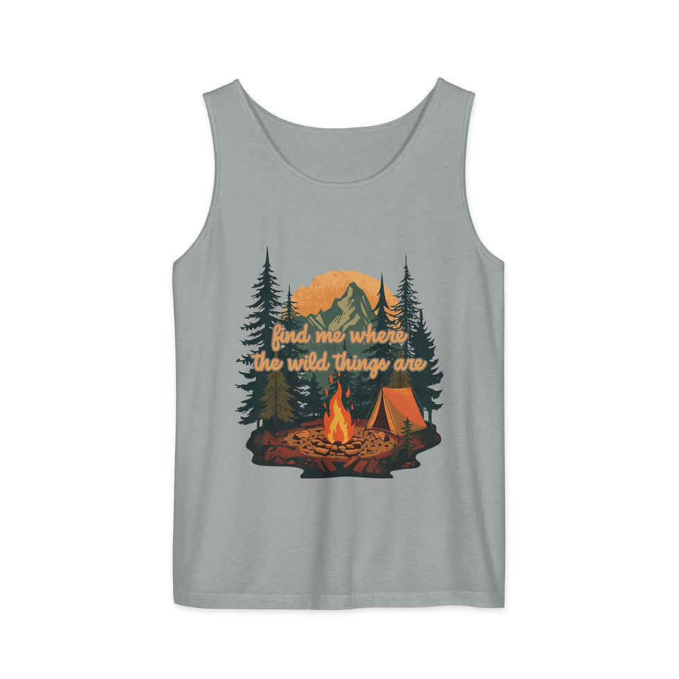 Thumbnail: Where The Wild Things Are Unisex garment-dyed tank top
