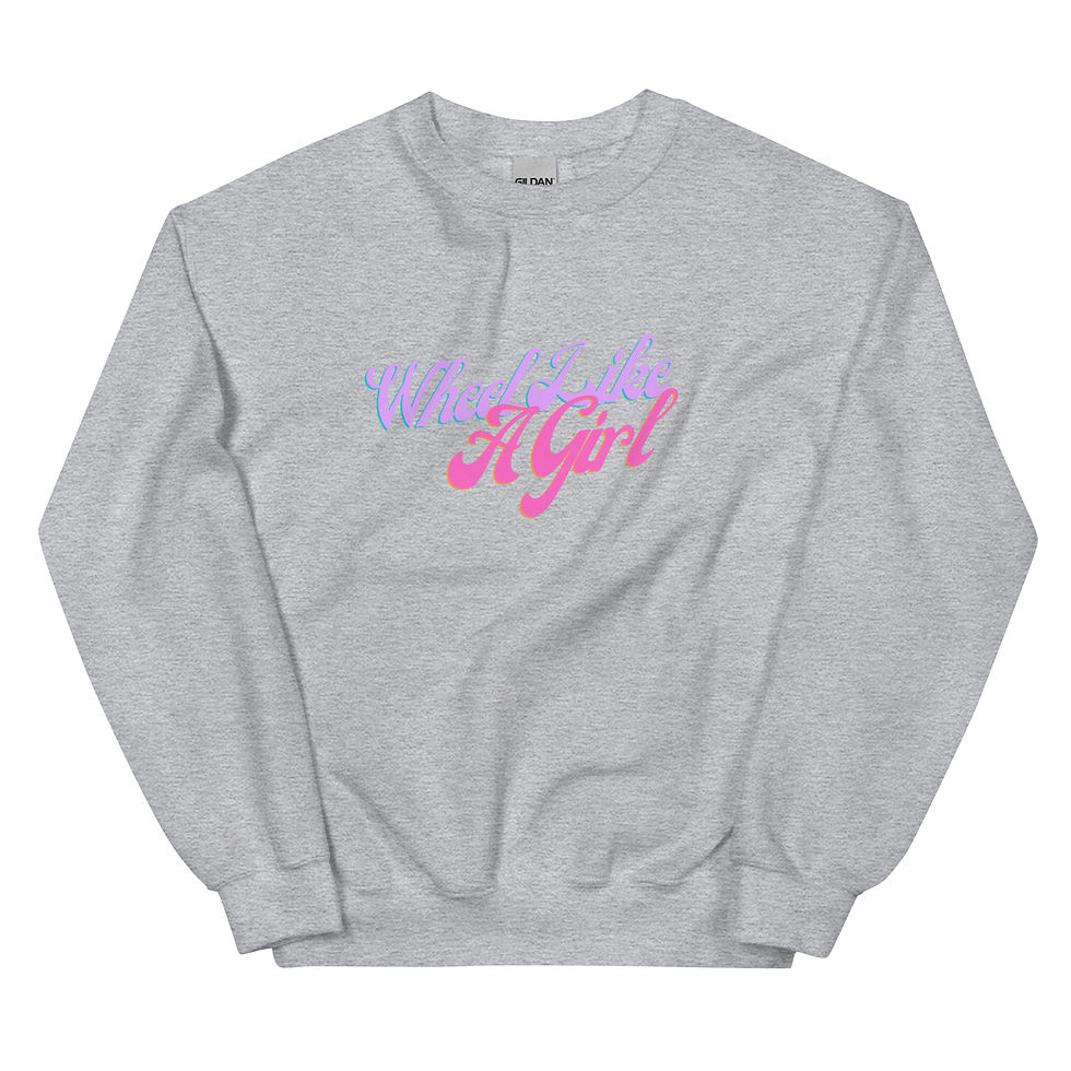 Thumbnail: Wheel Like A Girl Unisex Sweatshirt