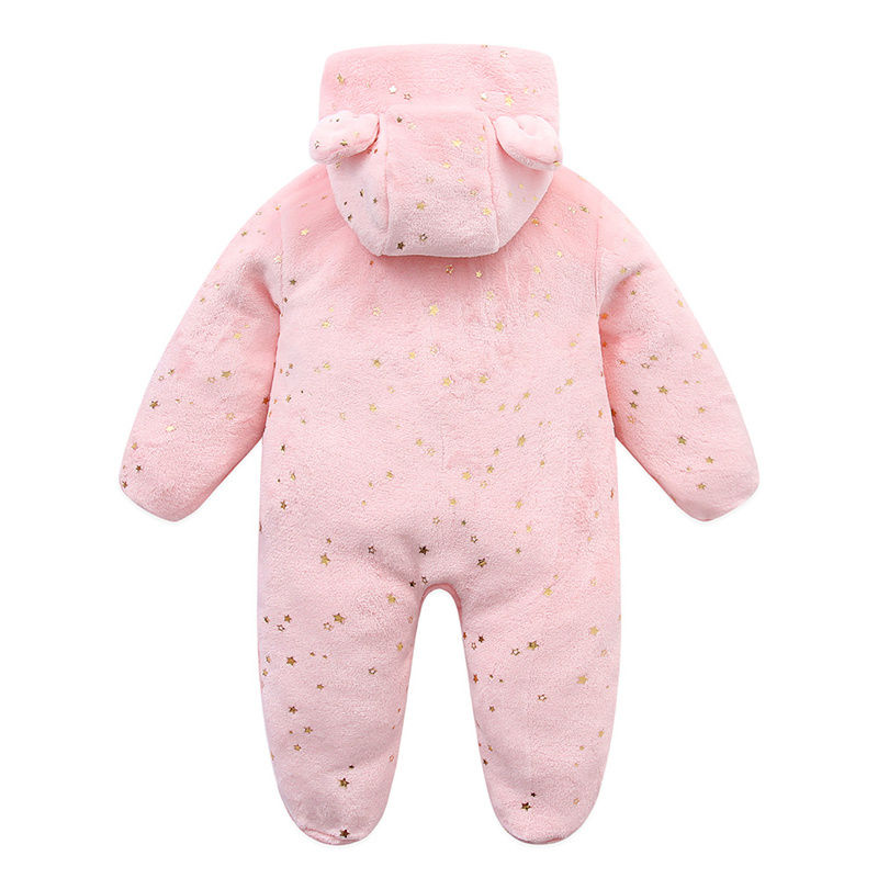 Thumbnail: Soft Newborn Baby Clothes Flannel Autumn Winter Baby Boys Girls Jumpsuit Cartoon