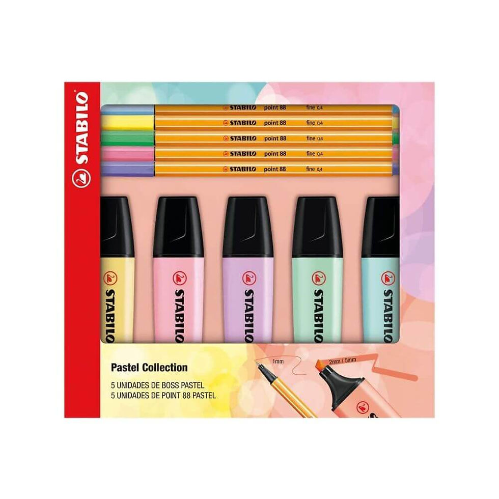 Kit Caneta e Marca Texto –Stabilo presente para adolescentes