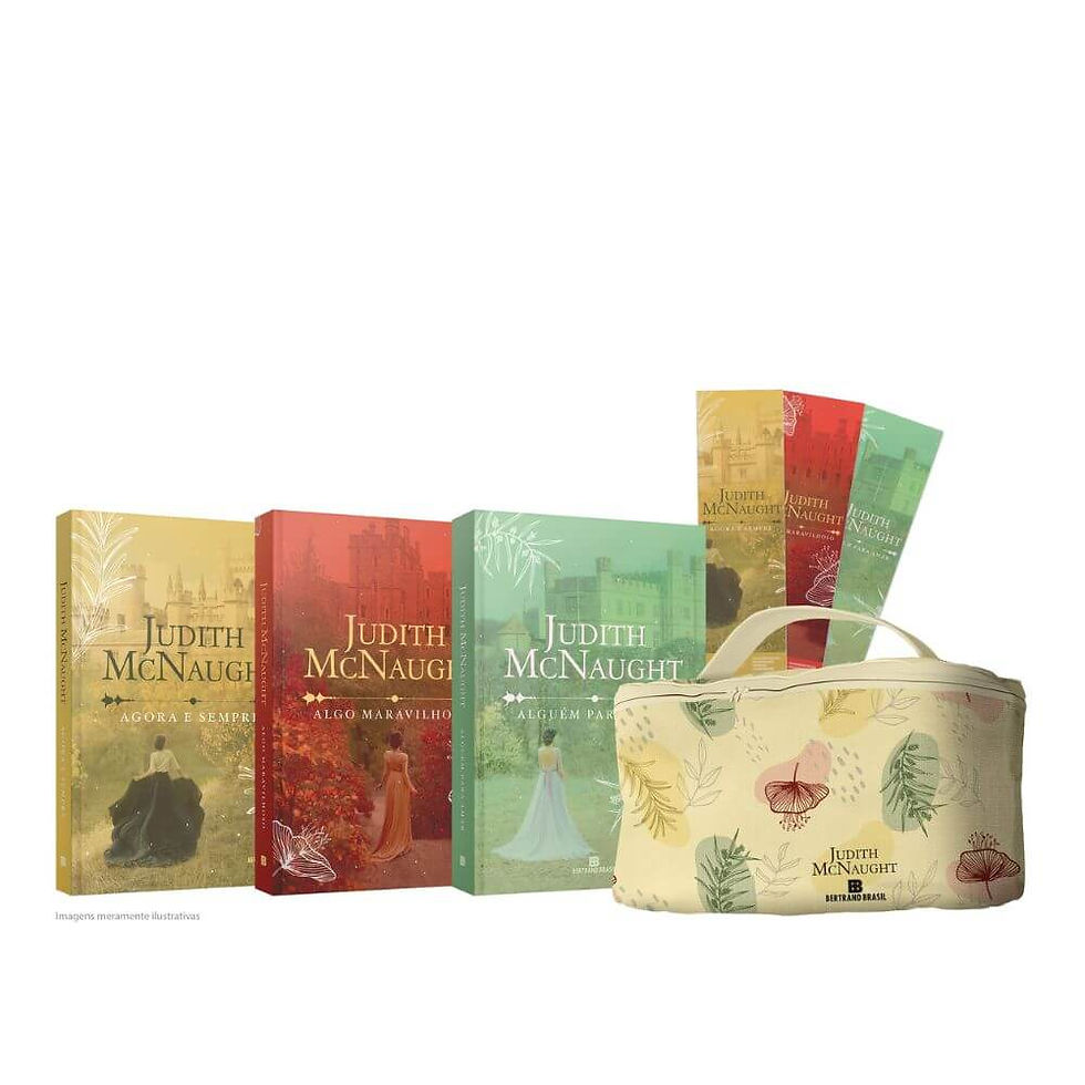 Kit de livros Judith McNaught presente Dia das Mães criativo e barato