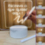 Luminária 3D de Escrever Tipo Lousa