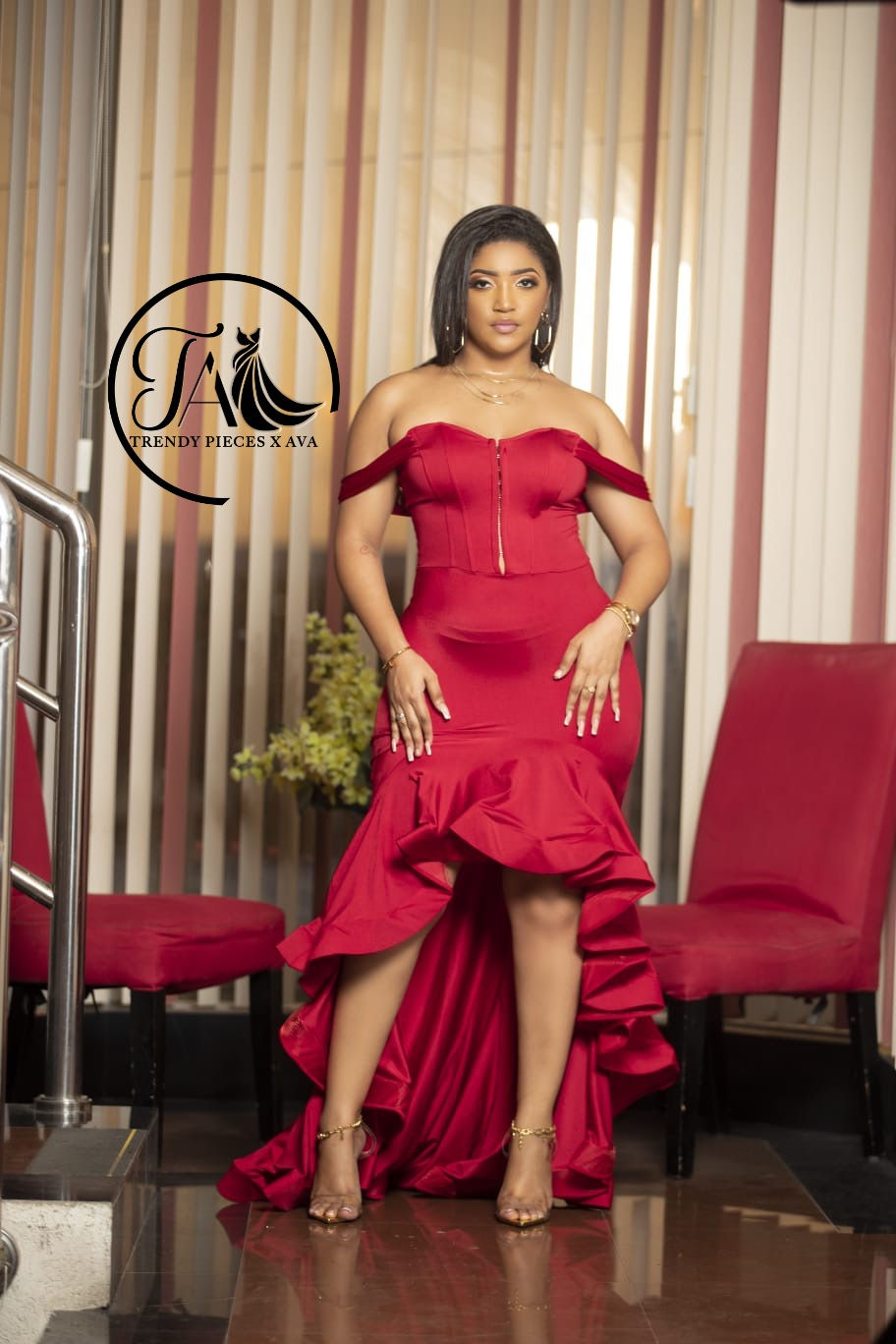 Gisele  Cocktail Dress ( Deep Red)