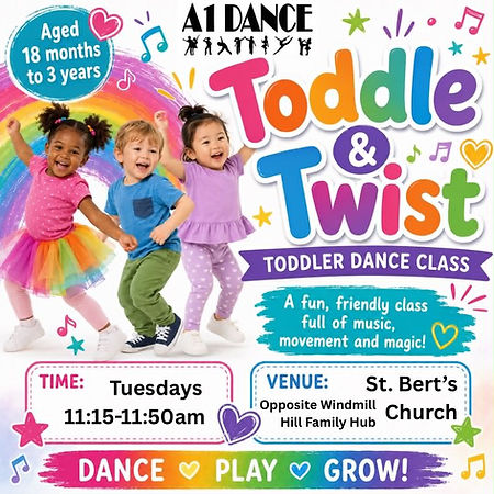 Toddlers having fun dancing at A1 Dance Toddle & Twist