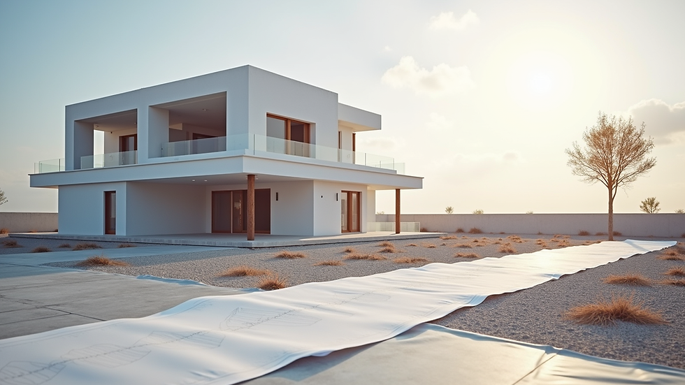 Plano detallado de un proyecto habitacional en construcción
