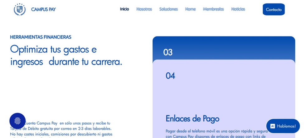 Capture Website Campus Pay