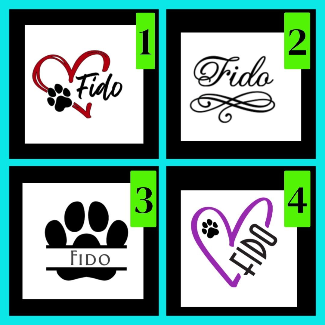 Doggie Decal Decal Options