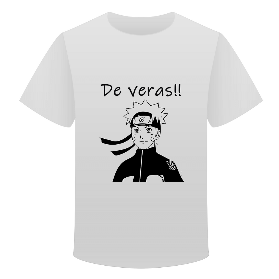 Vista frontal camiseta Naruto
