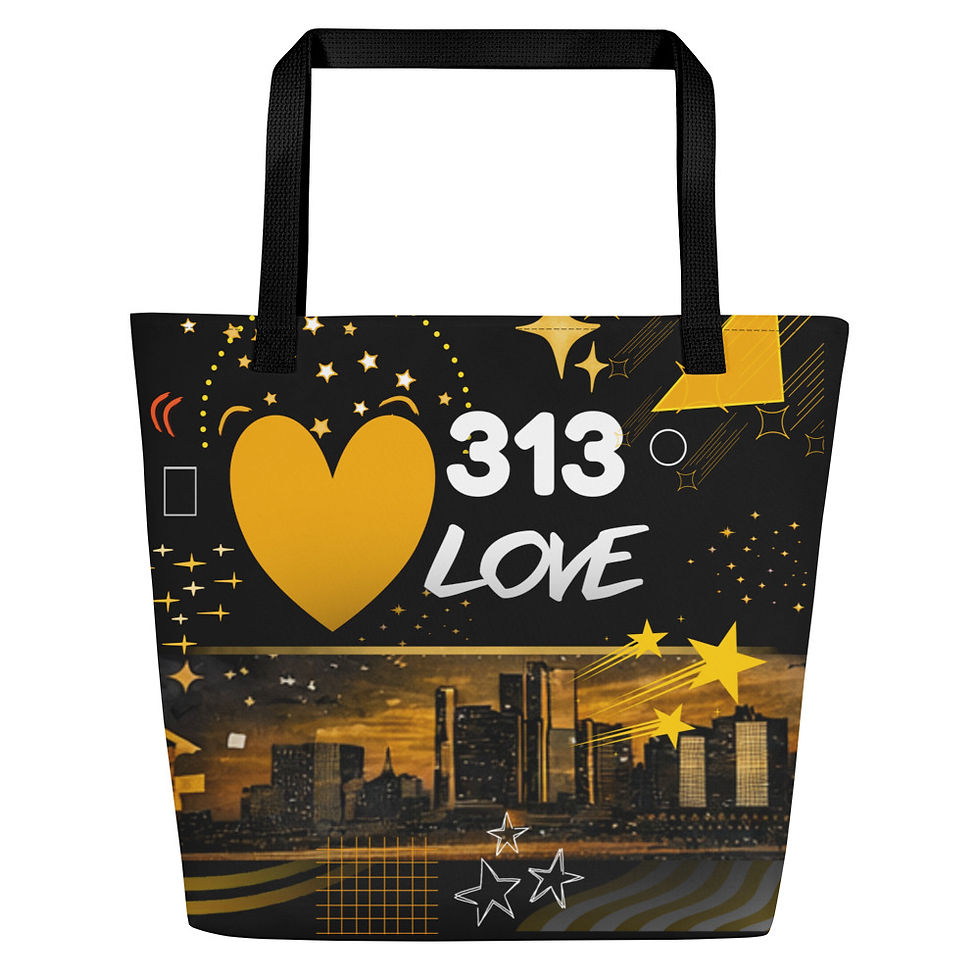 Thumbnail: 313 Love All-Over Print Tote Bag