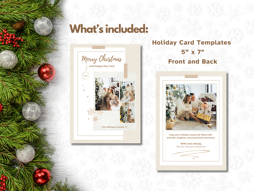 Thumbnail: Minimalist Family Holiday Photo Card