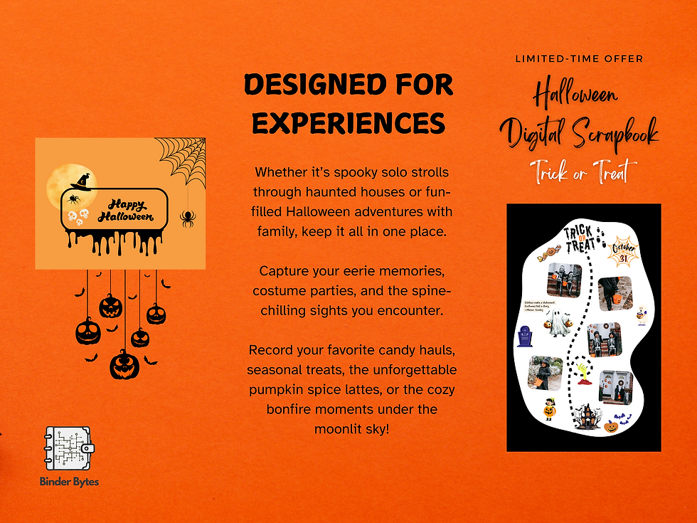 Thumbnail: Halloween Digital Scrapbook - Designed for experiences