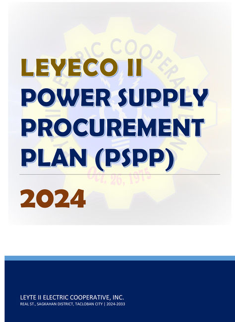 LEYECO II POWER SUPPLY PROCUREMENT PLAN (PSPP) 2024