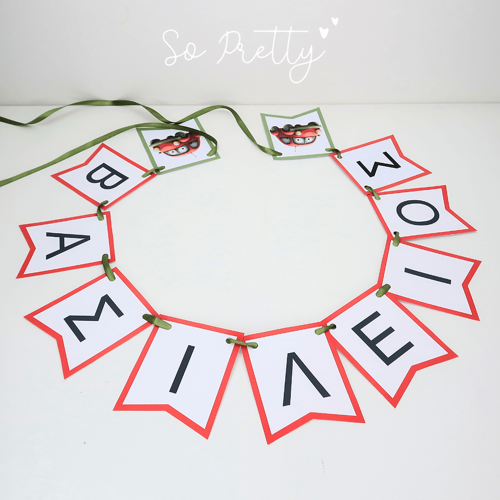 Κόκκινο Αμάξι (1 Γιρλάντα ονόματος)