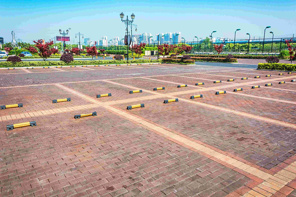 Modern commercial paving materials in architecture