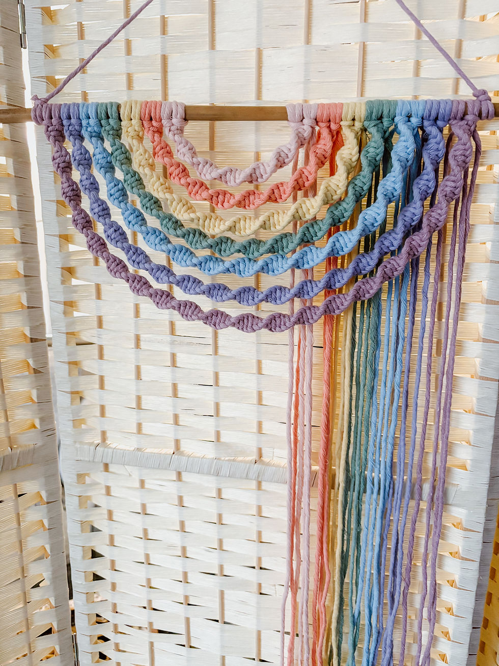 Thumbnail: Macrame Rainbow Wall Hanging