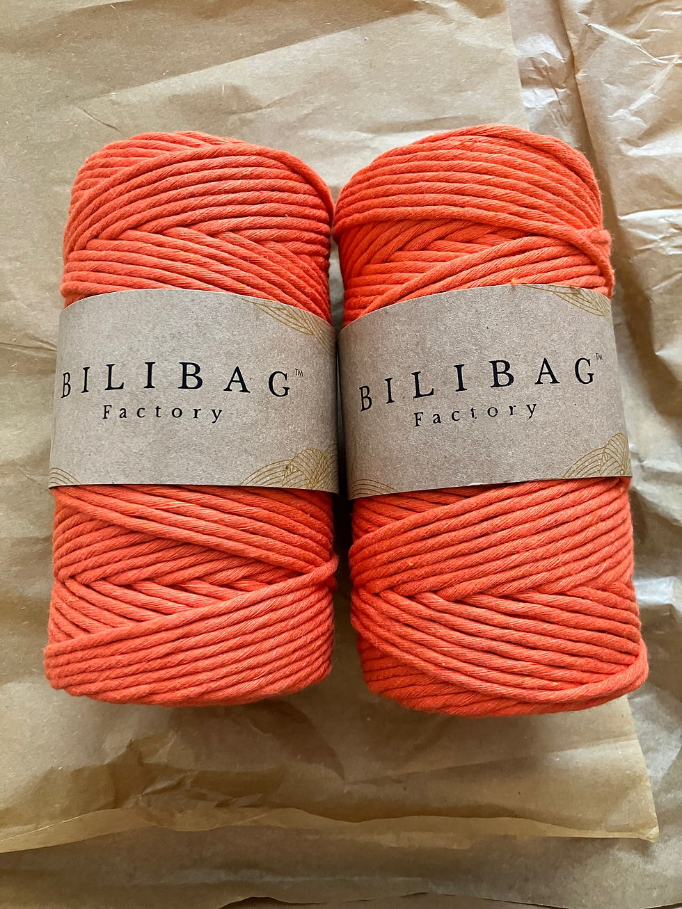 Bilibag Factory Single Twist 3mm Cord in Orange