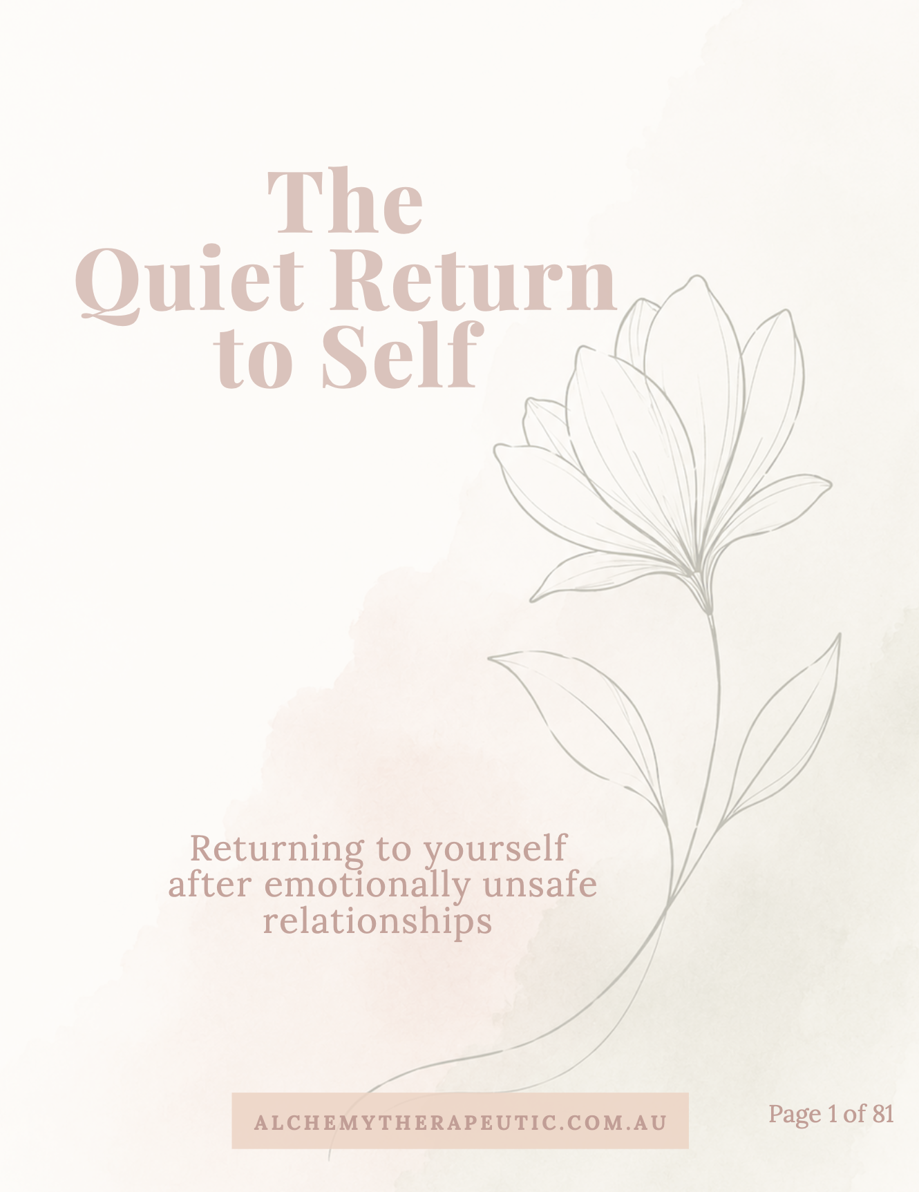 The Quiet Return to Self companion workbook cover.