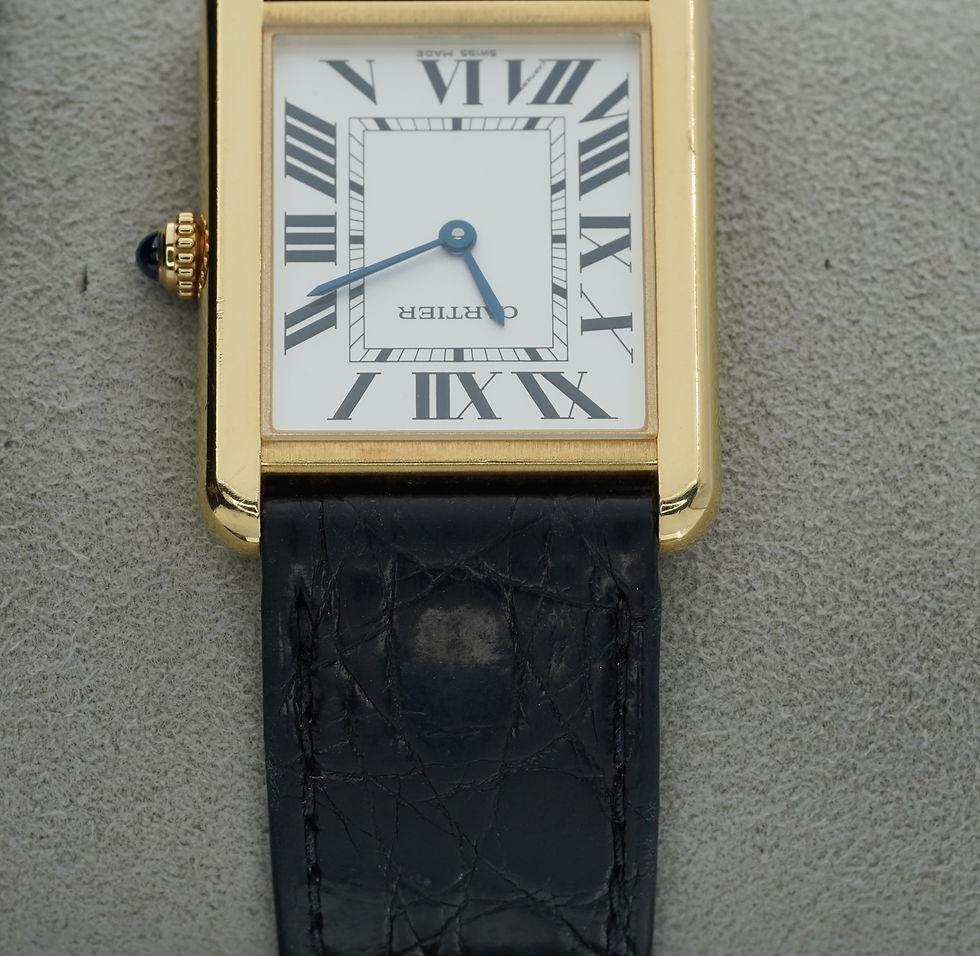 Thumbnail: Cartier Tank Solo Large Yellow Gold Steel W5200004!