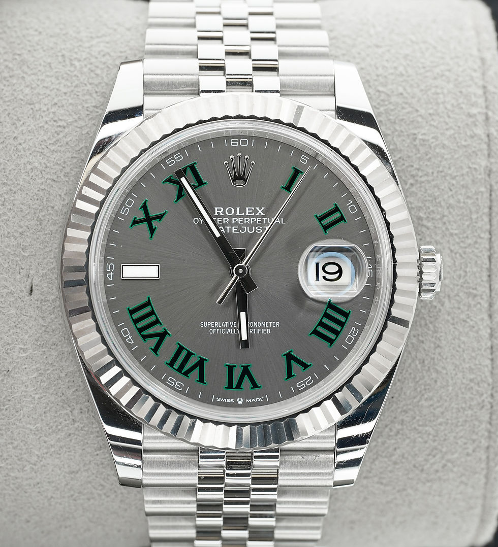 Thumbnail: Rolex Datejust 41mm 126334 Wimbledon Dial Jubilee Box/Papers!