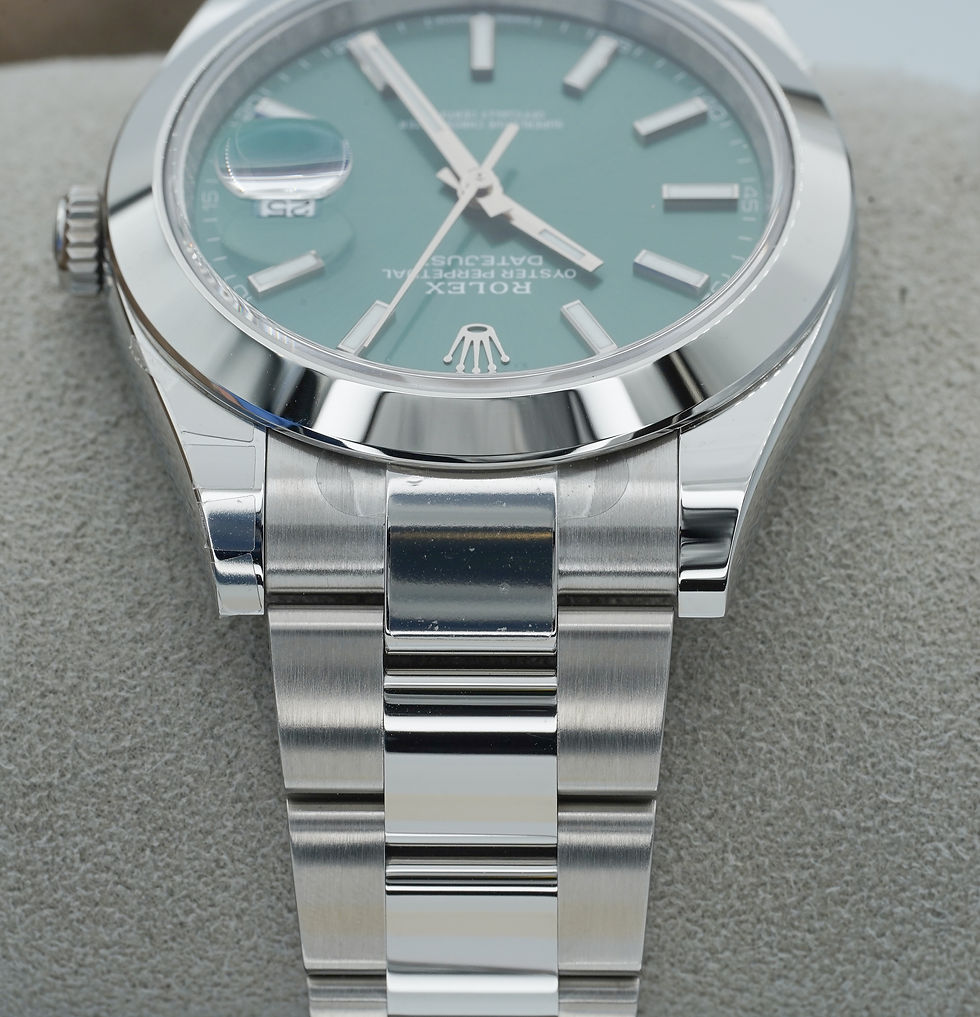 Thumbnail: 2025 Rolex Datejust 41mm Stainless Steel Mint Green 126300 BOXES/PAPERS!