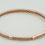 Thumbnail: 14K Rose Gold Curved Oval Bracelet Diamonds 6.75” 12 grams