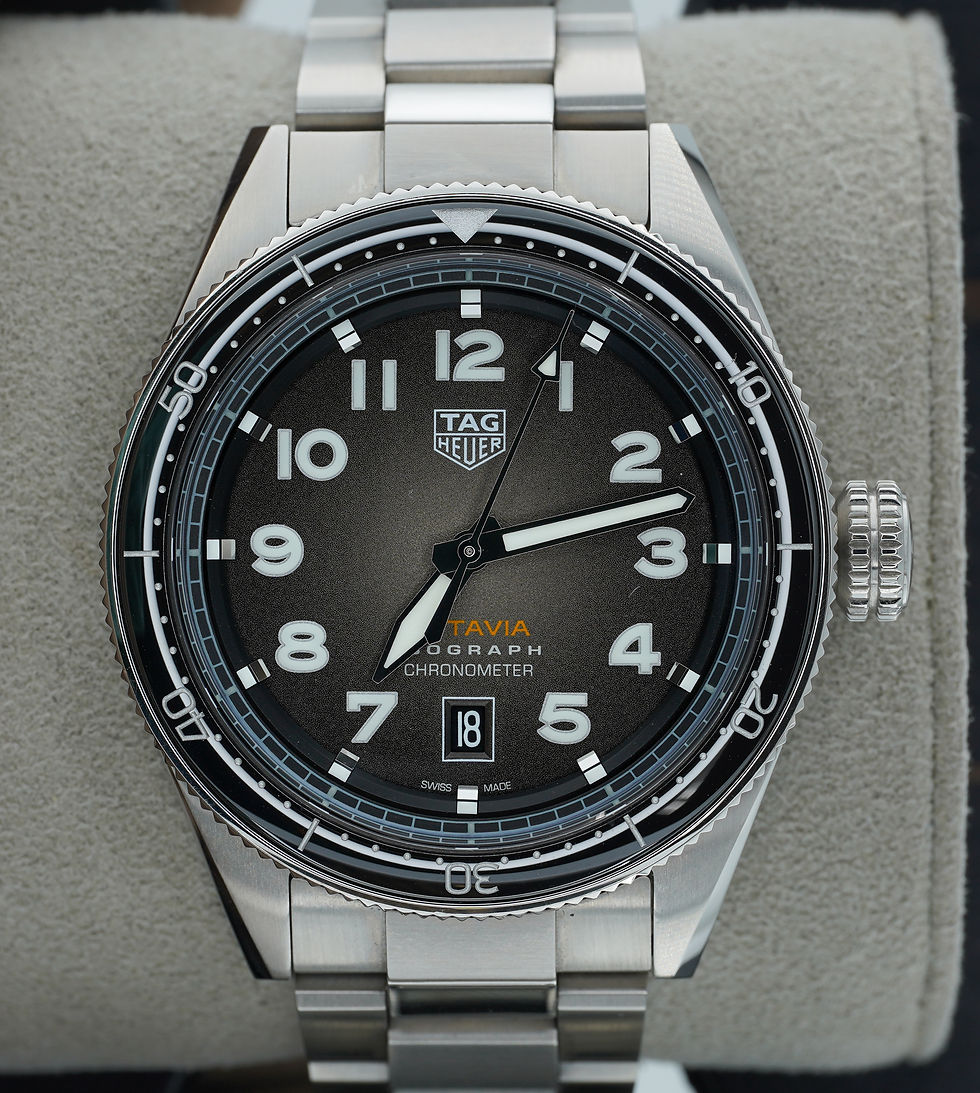 Thumbnail: TAG Heuer Autavia 42mm Steel Black Dial Automatic Watch WBE5114.EB0173