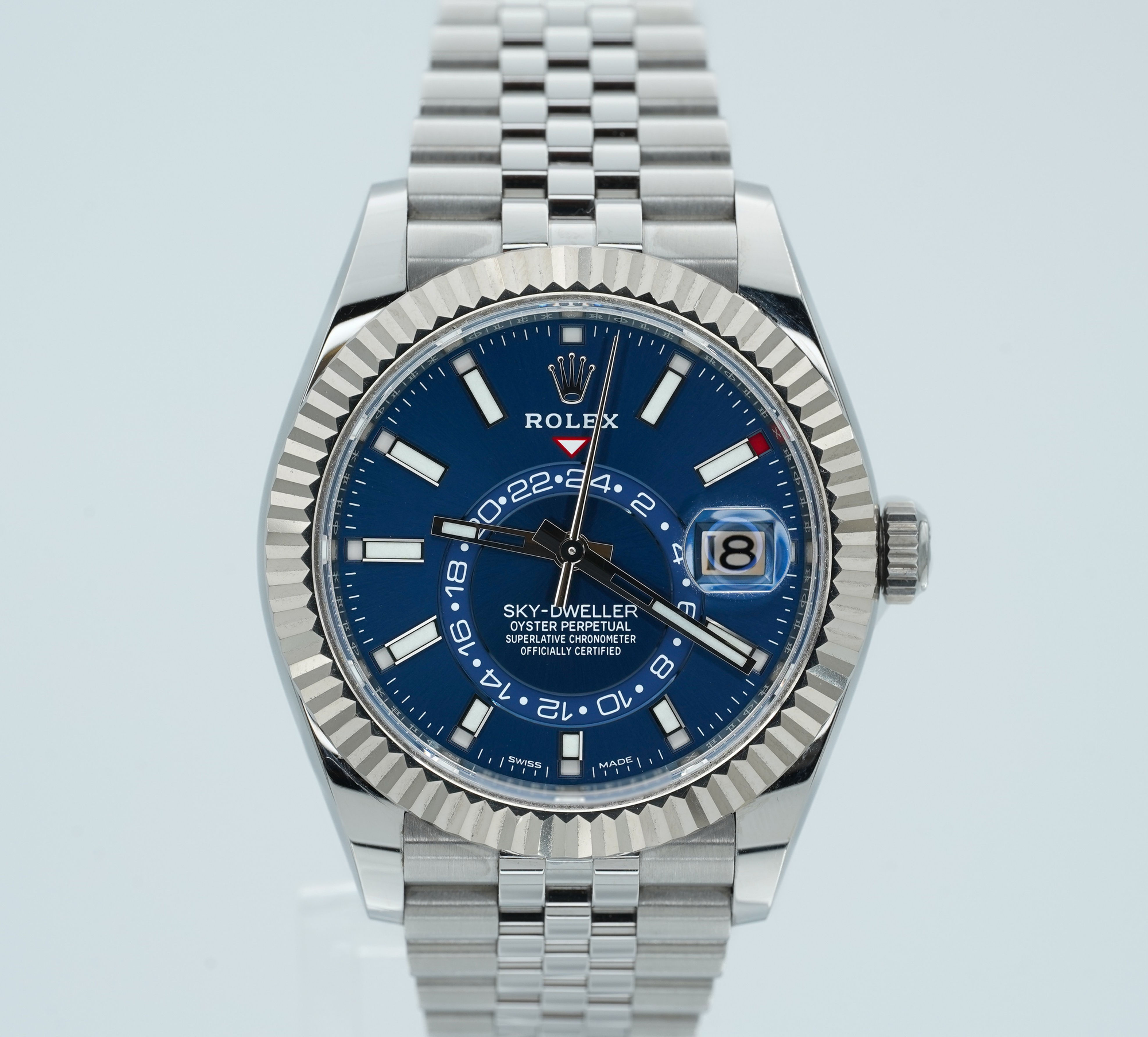 2022 Rolex Sky-Dweller Jubilee 42mm Stainless Steel Blue Dial 326934 BOXES/PAPER