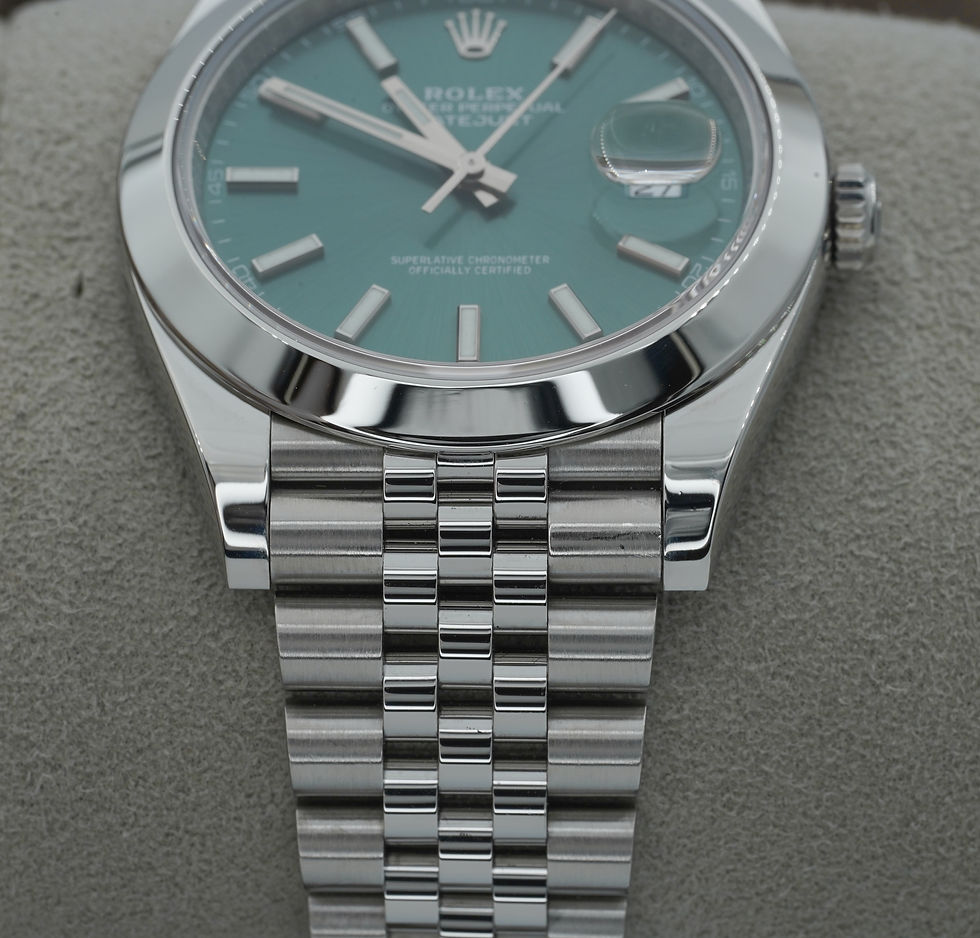 Thumbnail: Rolex Datejust 41 126300 Jubilee Mint Green Stick Dial BOXES/PAPERS!