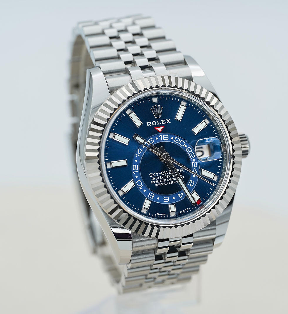 Thumbnail: 2022 Rolex Sky-Dweller Blue Dial Jubilee Stainless Steel White Gold BOXES/PAPERS