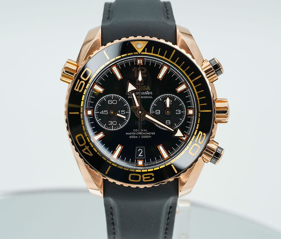 Thumbnail: Omega Seamaster Planet Ocean Sedna Gold 45.5mm Black Dial 600m BOXES/PAPERS