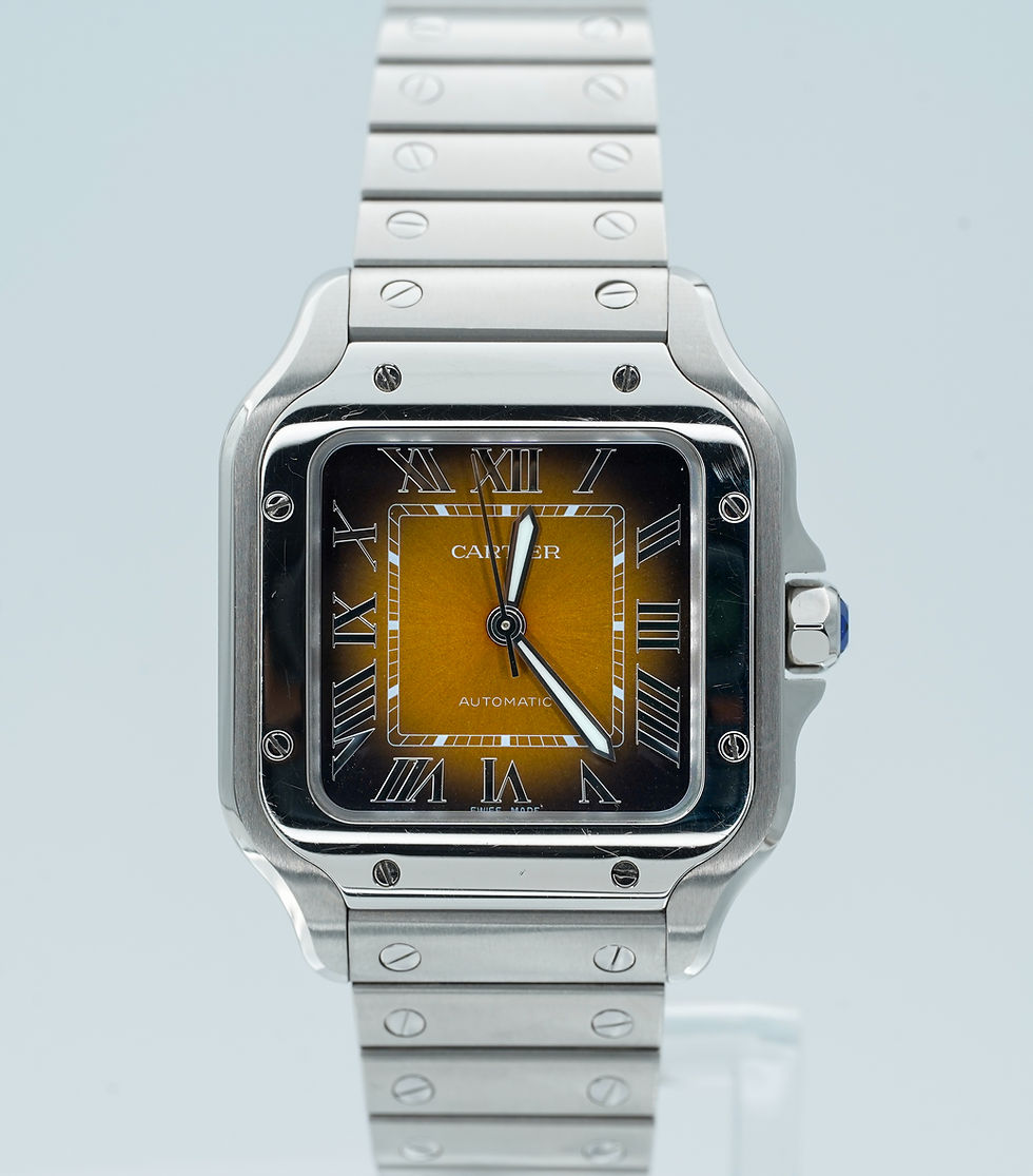 Thumbnail: Cartier Santos de Cartier Medium Brown Dial Stainless Steel!