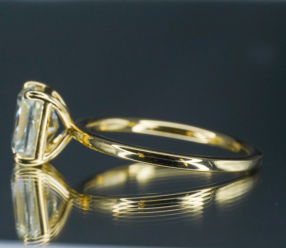 Thumbnail: GIA Certified 2.02 Carat Natural Diamond Ring J Color SI2 Radiant Set in 14K Yel