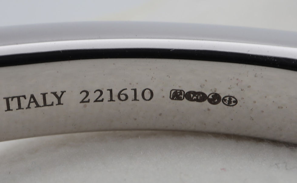 Thumbnail: Tiffany & CO. Lock Bangle Bracelet 18K White Gold XL $7,700 MSRP