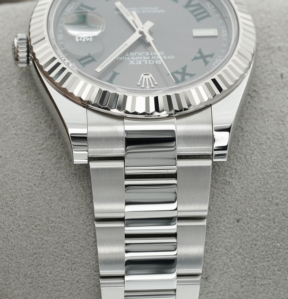 Thumbnail: 2022 Rolex Datejust 41mm Wimbledon 126334 Stainless Steel BOX/PAPERS!