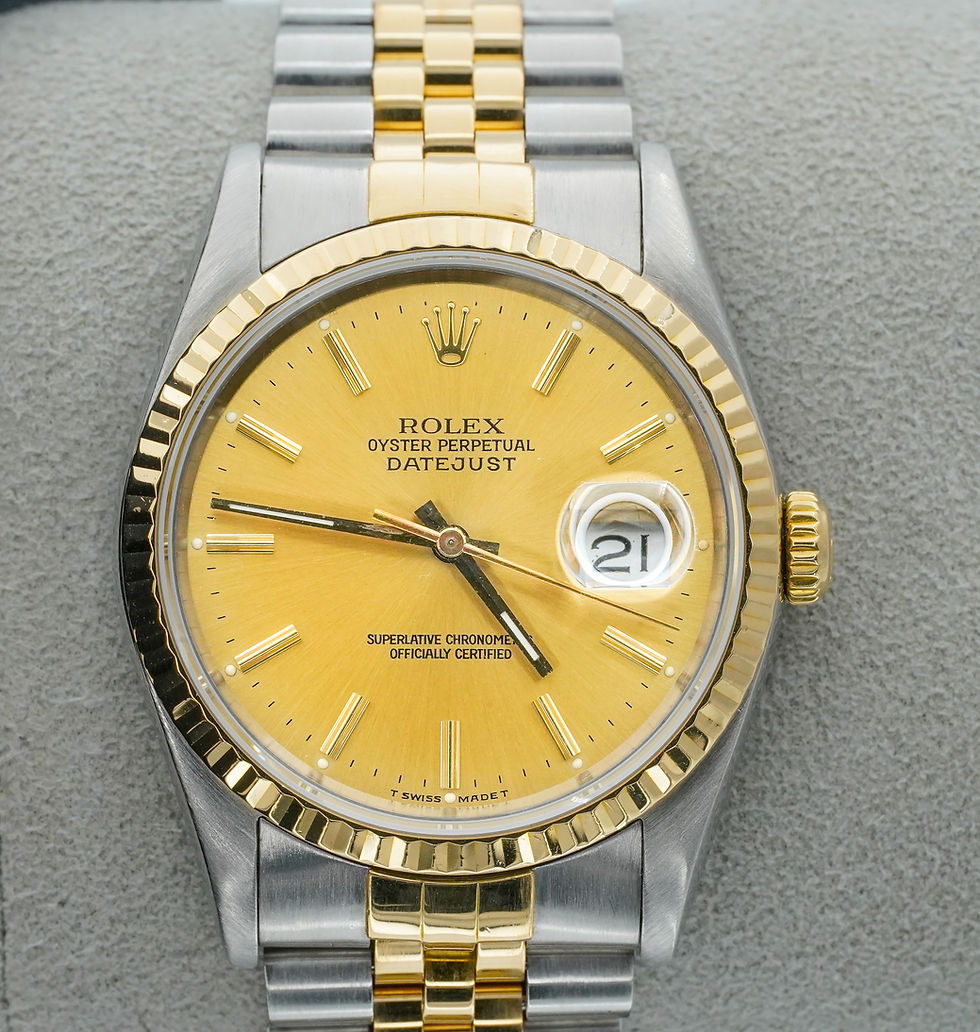 Thumbnail: Rolex Datejust 36 16233 18K Yellow Gold & Stainless Steel Champagne Dial!