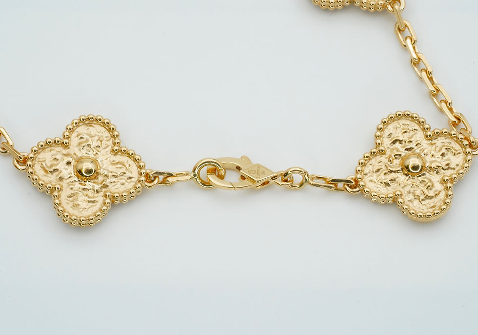 Thumbnail: Van Cleef & Arpels Vintage Alhambra Bracelet 5 Motifs 18K Yellow Gold 7.25”