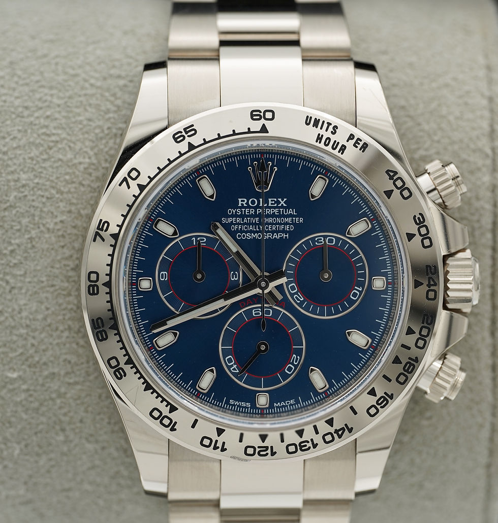 Thumbnail: Rolex Daytona Blue Dial Chronograph 116509 18K White Gold BOXES/PAPERS!