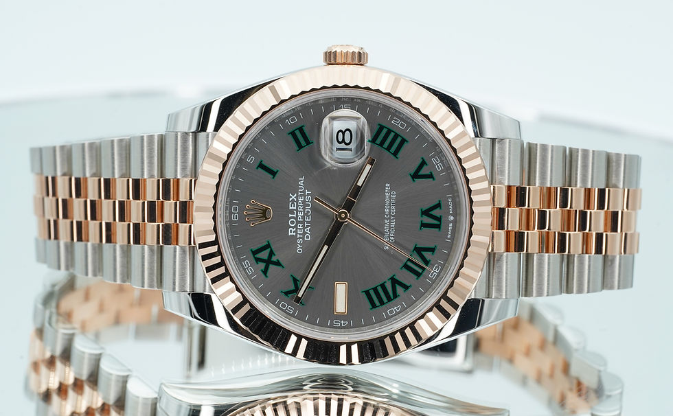 Thumbnail: 2023 Rolex Datejust Wimbledon Rose Gold Wimbledon 41mm 126331 BOXES/PAPERS/MINT!
